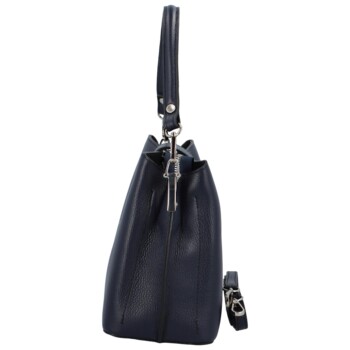 Dámska kožená kabelka do ruky tmavo modrá - ItalY Auren