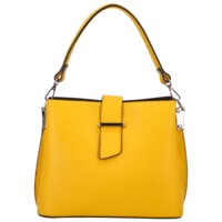 Dámska kožená kabelka do ruky žltá - ItalY Auren