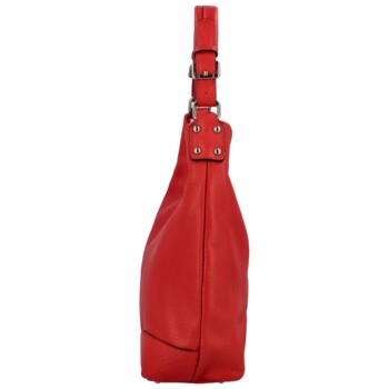 Dámska kožená kabelka červená - ItalY Inpelle
