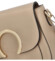 Dámska kožená crossbody kabelka svetlá taupe - ItalY Pretty