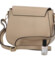 Dámska kožená crossbody kabelka svetlá taupe - ItalY Pretty