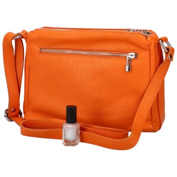 Dámska kožená crossbody kabelka oranžová - ItalY Bandit 2