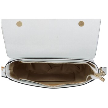 Dámska luxusná kožená kabelka biela - ItalY Mephia