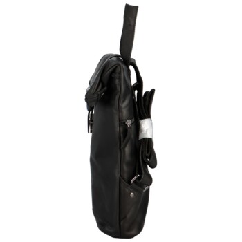 Luxusný kožený batoh čierny - Greenwood Kameron