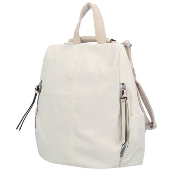 Dámsky látkový batoh kabelka svetlo béžový - Paolo Bags Myrtha