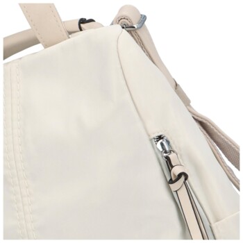 Dámsky látkový batoh kabelka svetlo béžový - Paolo Bags Myrtha