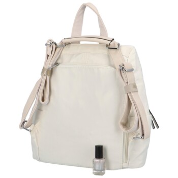 Dámsky látkový batoh kabelka svetlo béžový - Paolo Bags Myrtha
