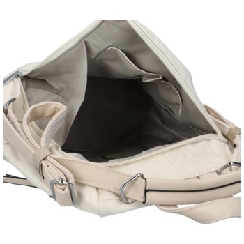 Dámsky látkový batoh kabelka svetlo béžový - Paolo Bags Myrtha