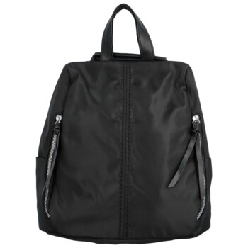 Dámsky látkový batoh kabelka čierny - Paolo Bags Myrtha