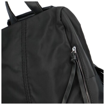 Dámsky látkový batoh kabelka čierny - Paolo Bags Myrtha