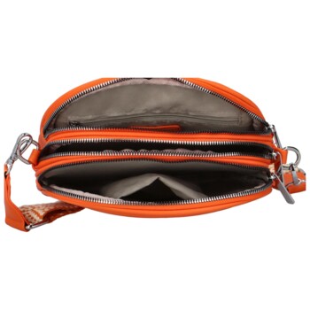 Dámska koženková crossbody oranžová - Paolo Bags Millie