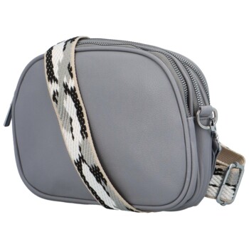 Dámska koženková crossbody šedá - Paolo Bags Millie