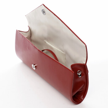 Štýlová dámska listová kabelka červená - Delami Charlotte