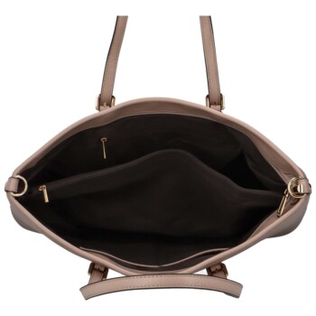 Dámska elegantná kabelka cez rameno tmavo béžová - FLORA&CO Viola