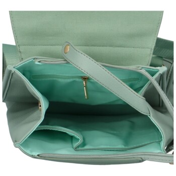 Dámsky mestský batoh mentolovo zelený - DIANA & CO Resived