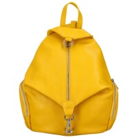 Dámsky kožený batoh žltý - ItalY Marnos