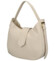 Dámska kožená kabelka cez rameno svetlo béžová - Delami Denni