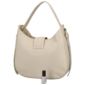 Dámska kožená kabelka cez rameno svetlo béžová - Delami Denni