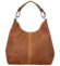 Dámska kožená kabelka svetlo hnedá - ItalY Inpelle Pattern