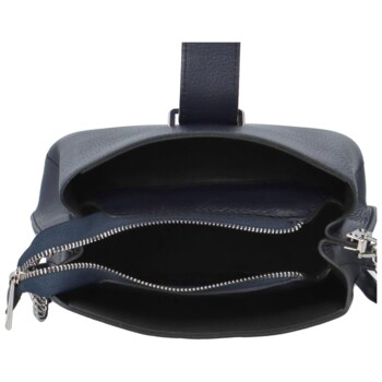 Dámska kožená crossbody kabelka tmavo modrá - ItalY Euren