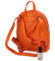 Dámsky kožený batôžtek kabelka oranžový - Delami Veren