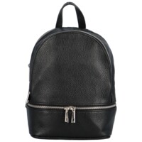 Dámsky kožený batôžtek kabelka čierny - Delami Veren