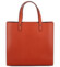 Dámska kožená kabelka do ruky tehlovo červená - Delami Silvia