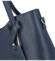 Väčšia kožená kabelka tmavo modrá - ItalY Sandy