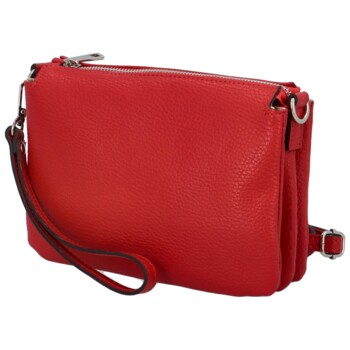 Dámska kožená listová kabelka červená - ItalY Bonnie
