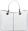 Dámska kožená kabelka do ruky biela - Delami Abstira