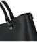 Dámska kožená kabelka do ruky čierna - Delami Abstira