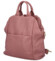 Dámsky kožený batoh kabelka tmavo ružový - Delami Norzeus