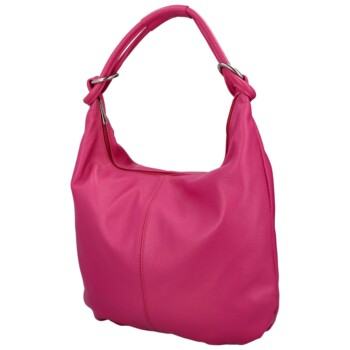 Dámska kožená kabelka cez rameno fuchsiová - Delami Avera