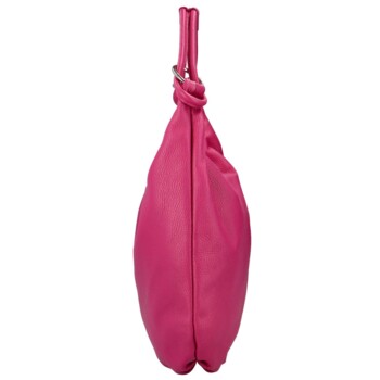 Dámska kožená kabelka cez rameno fuchsiová - Delami Avera
