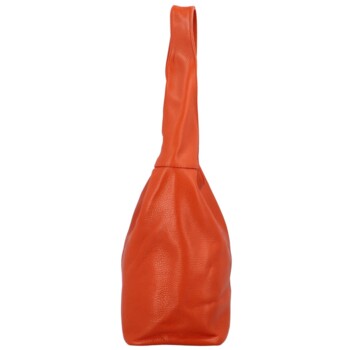 Dámska kožená kabelka cez rameno tmavo oranžová - ItalY SkyFull