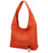 Dámska kožená kabelka cez rameno tmavo oranžová - ItalY SkyFull