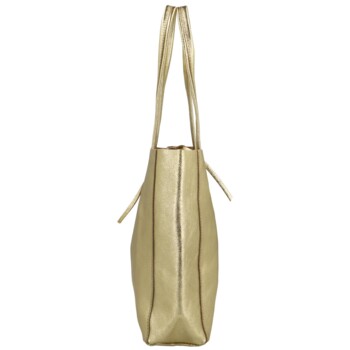 Dámska zlatá kožená kabelka cez rameno - ItalY Noox Lami Two