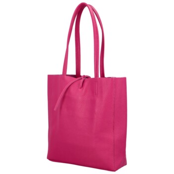 Dámska fuchsiová kožená kabelka cez rameno - ItalY Noox Two