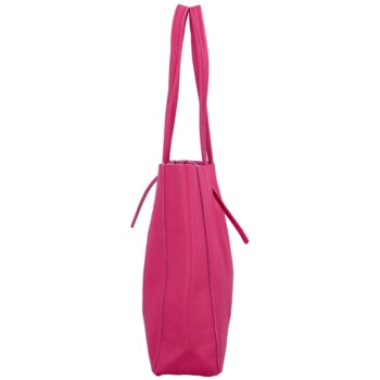 Dámska fuchsiová kožená kabelka cez rameno - ItalY Noox Two