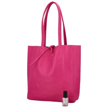 Dámska fuchsiová kožená kabelka cez rameno - ItalY Noox Two