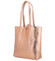 Dámska ružovo zlatá kožená kabelka cez rameno - ItalY Noox Lami Two