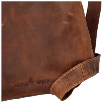 Dámska kožená kabelka cez rameno hnedá - Greenwood Fluxis 3