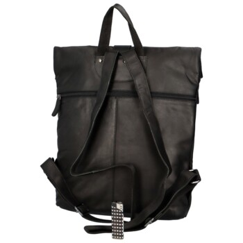 Luxusný kožený batoh čierny - Greenwood Duster