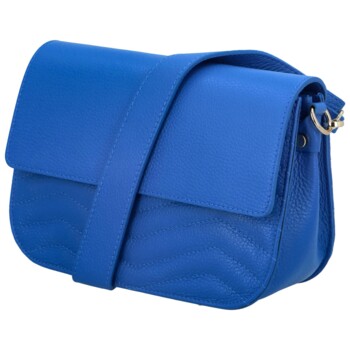 Dámska kožená crossbody kabelka kráľovsky modrá - Delami Inelly