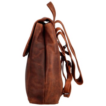 Dámsky kožený batoh hnedý - Greenwood Angie