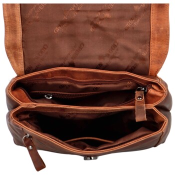 Dámsky kožený batoh hnedý - Greenwood Angie