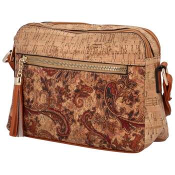 Dámska crossbody kabelka svetlo hnedá - Firenze Lolika