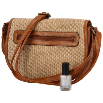 Dámska crossbody kabelka tmavo béžová - Firenze Drumy