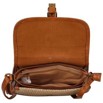 Dámska crossbody kabelka tmavo béžová - Firenze Drumy
