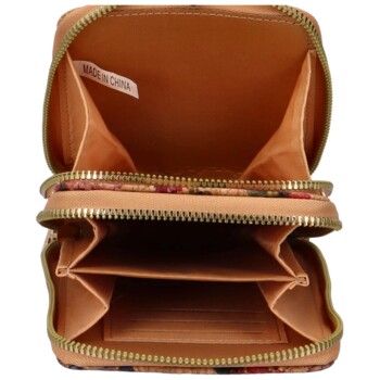 Dámske crossbody púzdro červeno zelené - Firenze Veromi